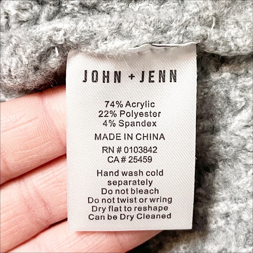 Anthropologie John + Jenn NWT Grey Waffle Knit Sleeveless Turtleneck Sweater S - Picture 11 of 13
